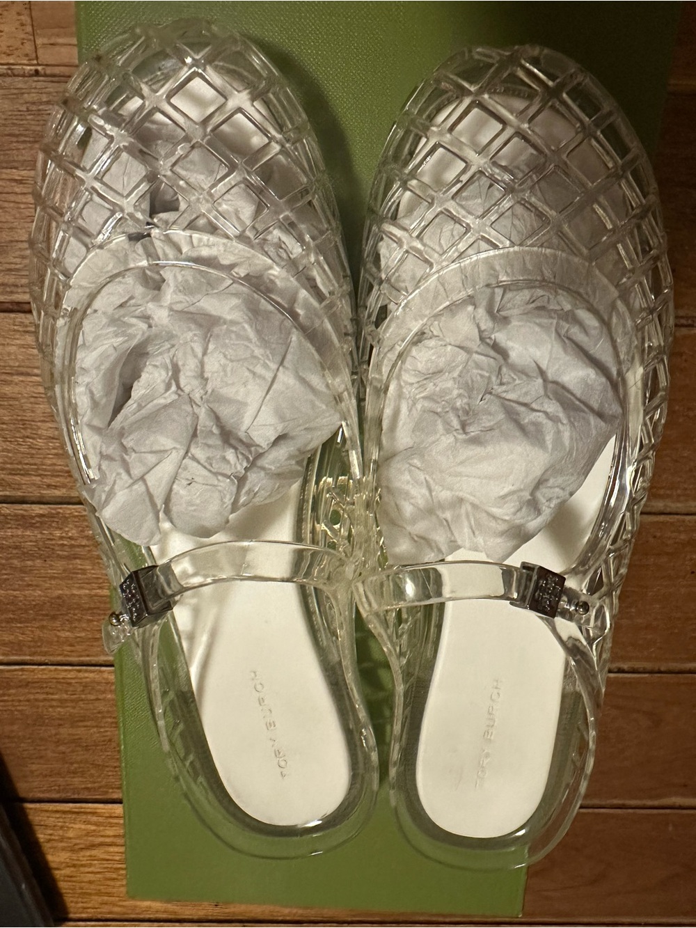 Tory Burch Clear Jelly Mary Jane Sandals